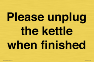 Please unplug the kettle when finished